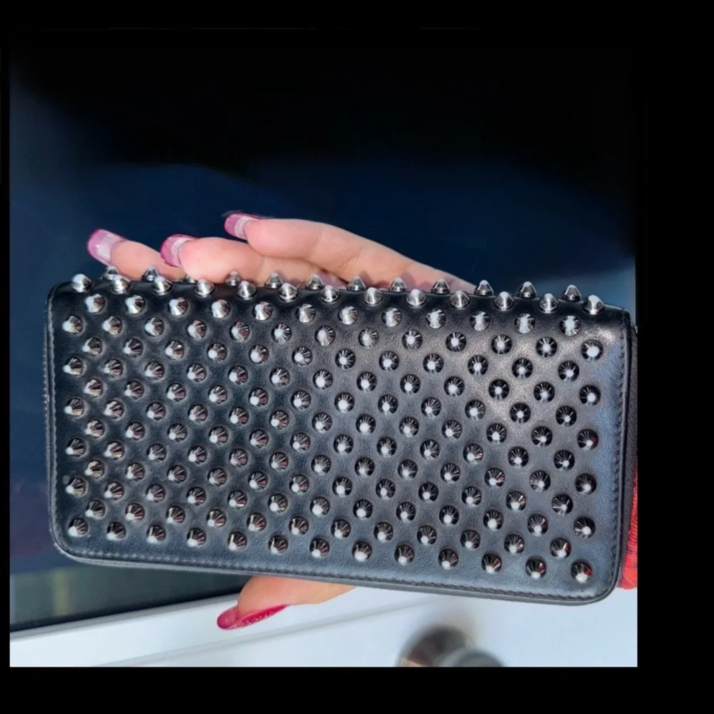 Christian Louboutin Studded Black Wallet